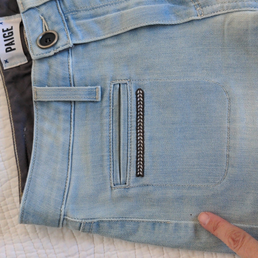 Paige Hoxton Ankle Bryalee Embroidery Skinny Jeans Size 24 - Picture 14 of 15